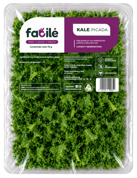 KALE PICADA BANDEJA TERMOSELLADA 72 GR