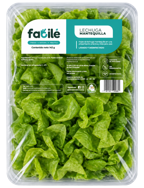 LECHUGA MANTEQUILLA BANDEJA TERMOSELLADA 142 GR