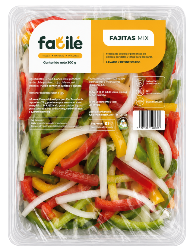 MEZCLA PARA FAJITAS BANDEJA TERMOSELLADA 300 GR